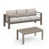 Coussin beige / structure kaki clair