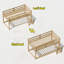 Lit mezzanine simple pour lit d'enfant - convertible en lit superposé, base de lit moderne en bois massif avec éclairage à DEL