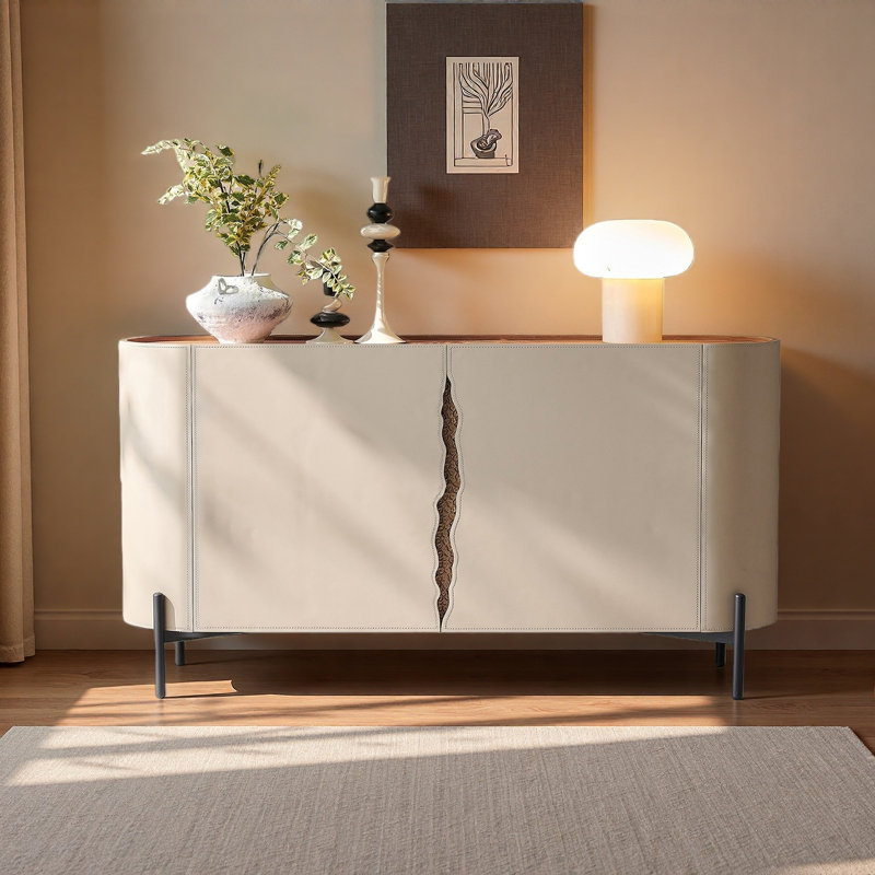 Multi-Functional Retro Design Sideboard, 33.46" H x 55.12" W x 15.75" D