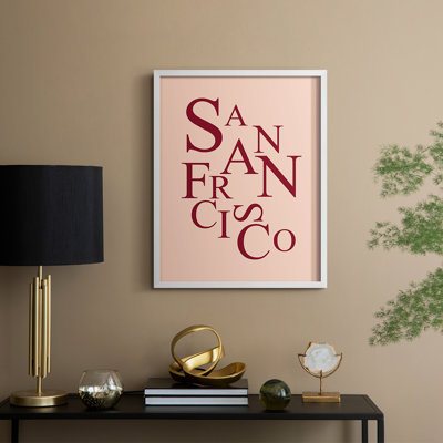 City Center Type II Framed Print - Solid Wood