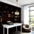 1 - Light Ribbed Glass Chandelier