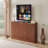 67-Inch Modern Wavy Sideboard, Curved Contour Design Storage Cabinet With 6-Door-166985572-166985573