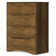 Grande coiffeuse / armoire de rangement 37 pouces à cinq tiroirs avec poignées dissimulées, style moderne, convient aux chambres à coucher et aux petits espaces.