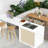 30'' L x 20'' W Drop-in Workstation Kitchen Sink, Stainless Steel Double Basin Outdoor Sink with Difference Depth
