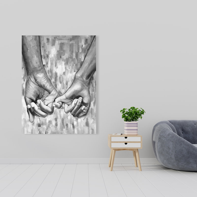 Connected Monochrome Bedroom Canvas | Stylish Home Decor