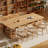 Burlywood Rectangular Solid Wood with 6 drawers desk-1167848533