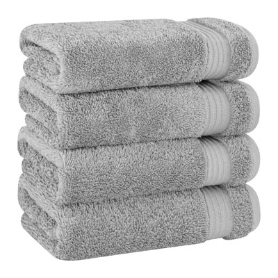 Ensemble de serviettes 100% coton turc, 4 serviettes de toilette douces et absorbantes