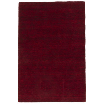 Gowrie Hand Loomed Gabbeh Rug, 100% Wool, Solid Color, Fade & Stain Resistant, Durable, All Sizes, India-Made.
