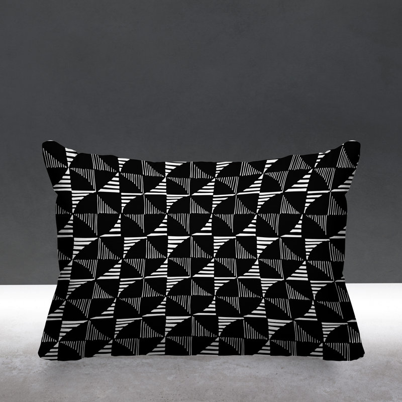 Housse et insert de coussin d'extérieur, Noir
