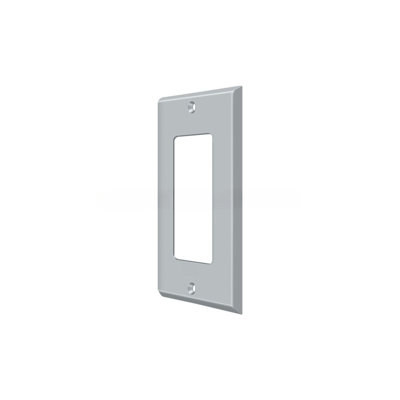 9499F1DE85AF4091B5176B562326A794 Plaque d'interrupteur, culbuteur simple en chrome brossé