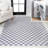 Mariquilla Modern Cottage Checkerboard Washable Purple Gray/White Rug-57330352