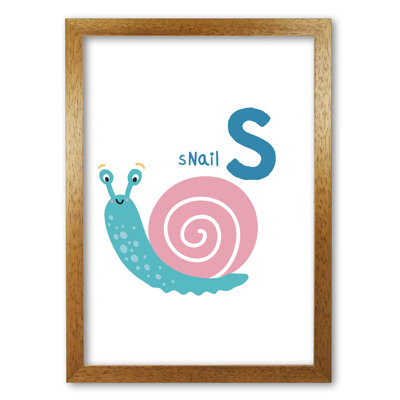 Alphabet Animals, S Is For Snail - Print