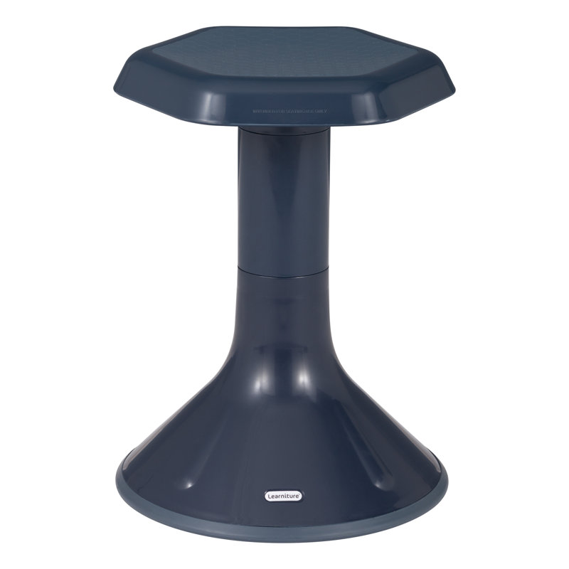 Tabouret d'apprentissage en plastique sans dossier, Bleu marine, 18 po