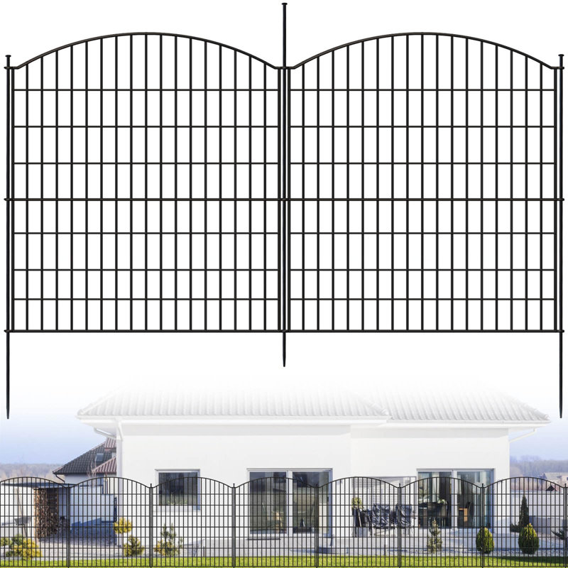 Dog Fence Outdoor,10 Panels No Dig Decorative Fence For Outdoor,Yard, Patio,32 In(H) X 36 Ft(L) Anim