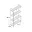 Pols 180 cm H x 110 cm W Steel Etagere Bookcase