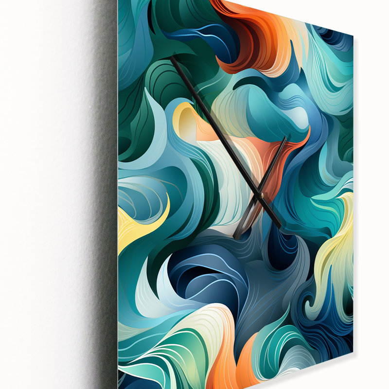 Janisa - Horloge murale moderne abstraite, H 40 po x l 10 po x P 1 po