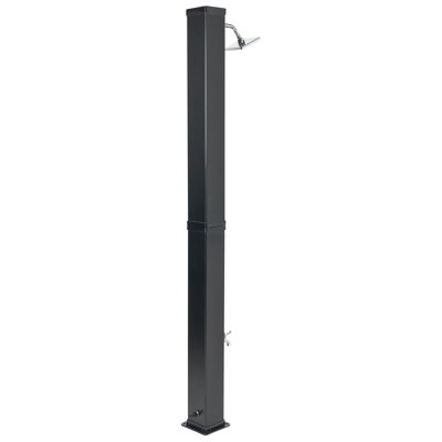 YARACUY Solar Powered Temperature Controlled Stainless Steel Free Standing Outdoor Shower and Footwash Spout