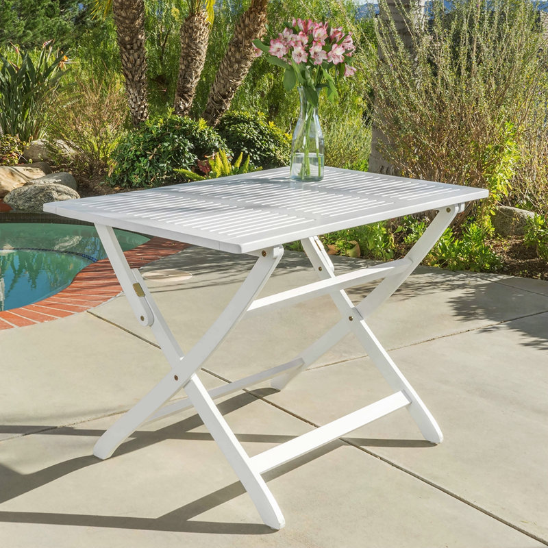 Table pliable 43,5 po, Blanc