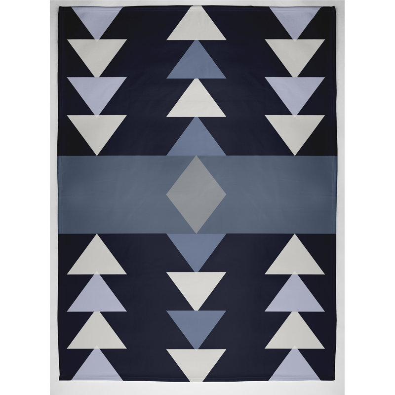 Throw Blanket, 50" H x 60" W x 0.5" D, Navy Blue