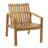 Kenmare Modern Rustic Acacia Wood Outdoor Lounge Chair with Slatted Back and Curved Seat-125238884-129684001