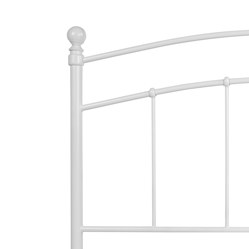 Tête de lit en métal Betanya, Blanc, Simple