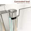 Porte de douche pivotante sans cadre 32 "- 33 3/8" x H 72 "avec verre trempé transparent 1/4" (6mm)-107925050