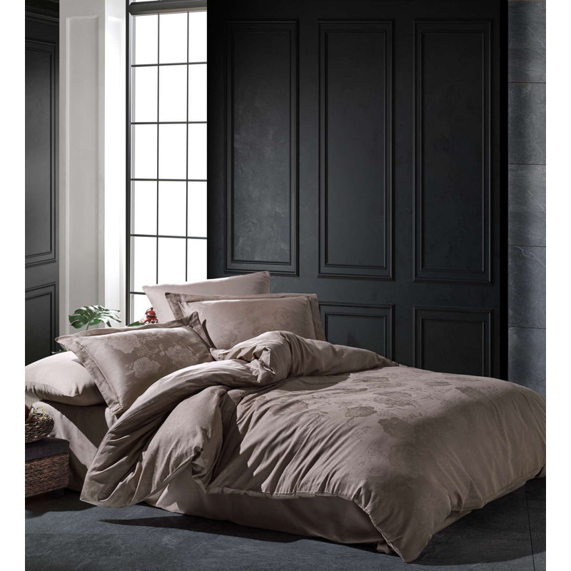 Satin Quilt Cover Set, Mink