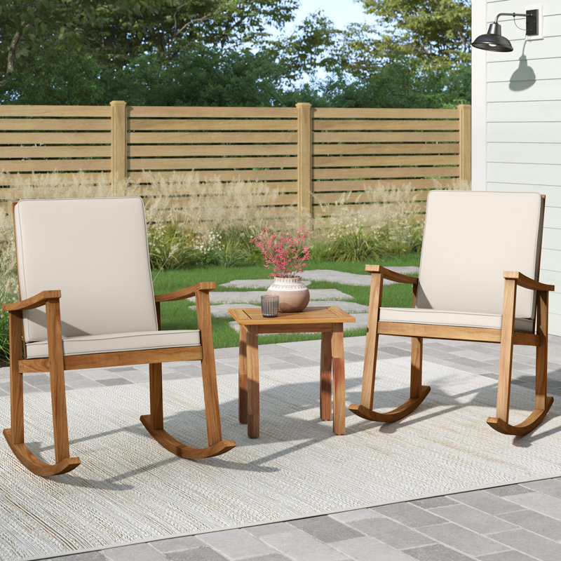 Wilma Outdoor 3 Piece Seating Group with Cushions