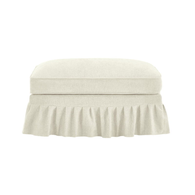 Repose-pieds en chenille, Beige
