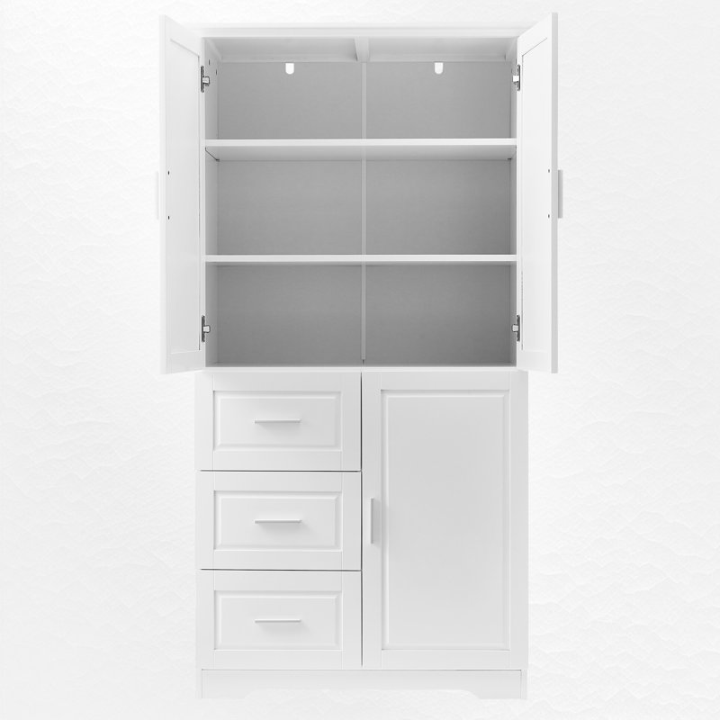 Armoire de rangement à 3 tiroirs Maruf, Blanc