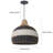 1 - Light Black/White Single Pendant-64714191