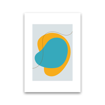 Mita Teal Bold Abstract N22 by Pixy Paper - Print
