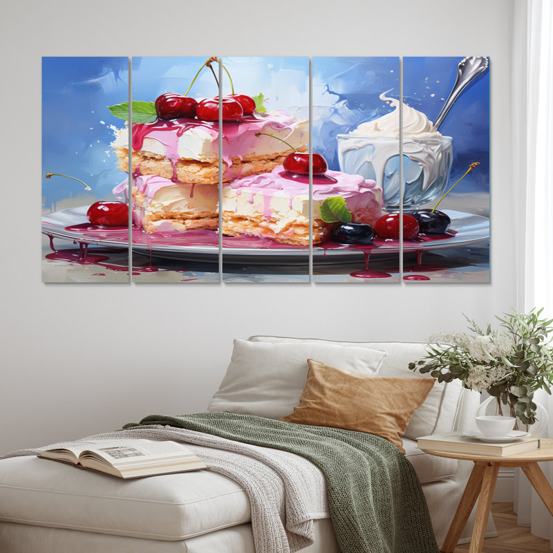 Dessert Food Popart VI - ensemble de reproductions d'art en métal