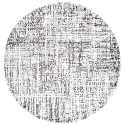Tapis abstrait blanc / gris Kara