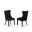 L'ensemble de salle à manger 7 pièces se compose d'une table de cuisine et de 6 chaises en polyester beige clair avec dossier capitonné - noir sablé-786056770