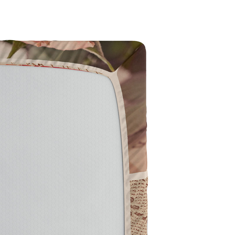 Drap-housse en microfibre Shabby Flora, Drap-housse de taille simple