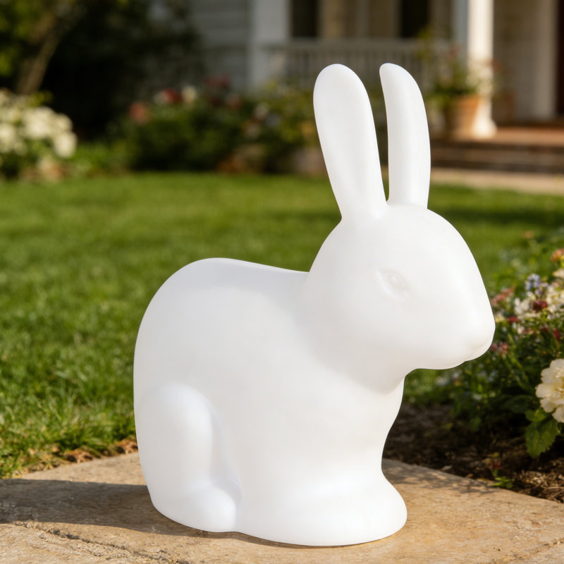 Solar Rabbit Led Outdoor Light, Ip65 Waterproof, 16 Colors 4 Modes, Remote Control, Usb & Solar Charging Garden Stake Light