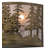 Rustic Lodge Flush Mounted Sconce