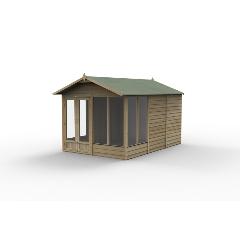 4LIFE Apex Summerhouse 8x12 - Double Door - 6 Window, Yes