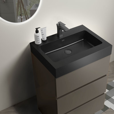 Meuble-lavabo autoportant avec lavabo une pièce Ulric