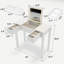 Bureau de coiffeuse multifonctionnel avec éclairage réglable à 3 niveaux avec miroir rabattable et rangement Table de maquillage profonde 15,75 po 2 tiroirs et 3 boîtes de rangement amovibles Bureau de bureau compact blanc