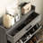 Space Shoe Cabinet With 3-Level Adjustable Shelves, Gray Industrial-Style Shelf For 12 Pairs,