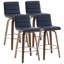 65 CM Swivel Bar Stools With Back Faux Leather Upholstered-119423181-124571190
