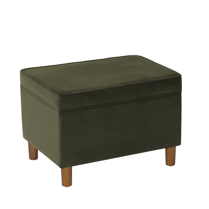 Kelemen Upholstered Ottoman, Loden Green Velvet