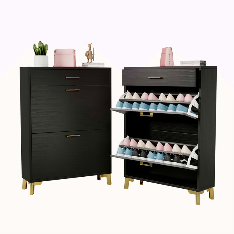 Armoire à chaussures pour le vestibule, Noir