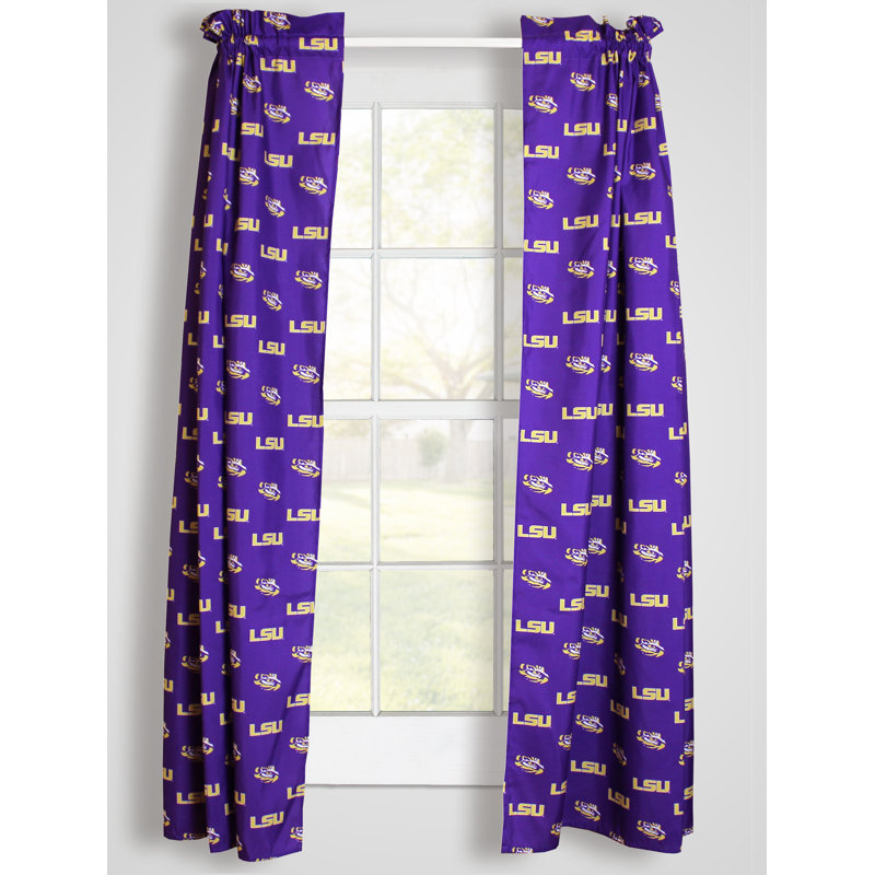 NCAA Semi Sheer Curtain Pair, 42" W x 63" L