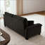 Canapé moderne plissé en chenille 3 places avec support à ressorts durable et coussins en mousse épaisse et dense