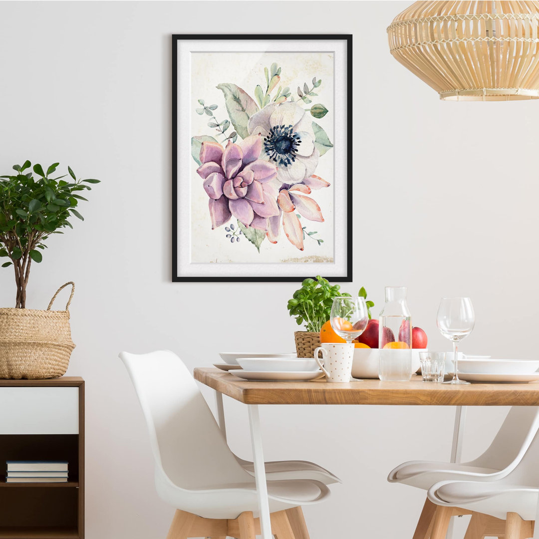 Gerahmter Kunstdruck Country House Flowers