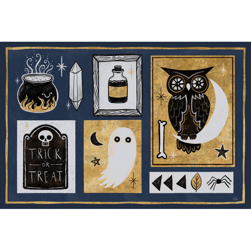 Frightful Wicked II foncé, H 8 po x l 12 po, Non, Toile tendue