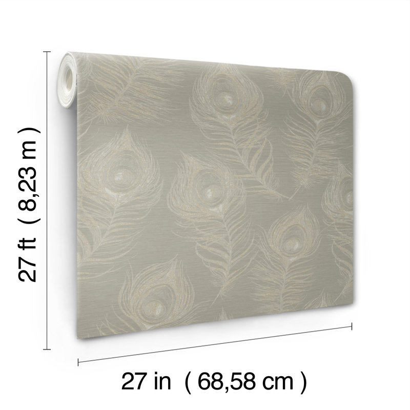 Papier peint Regal Peacock, Brun